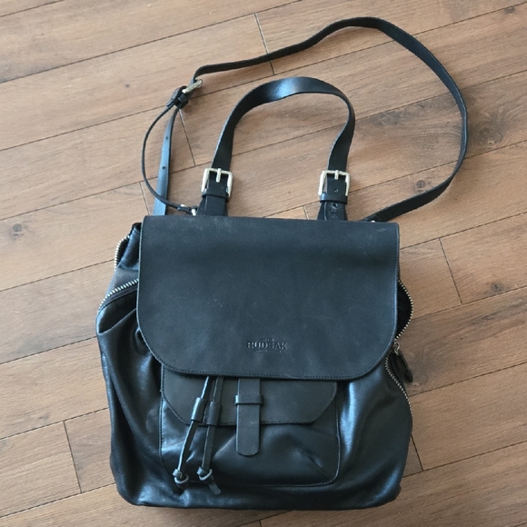 RUDSAK Handbags - RUDSAK Black Leather Bag with Silver Hardware